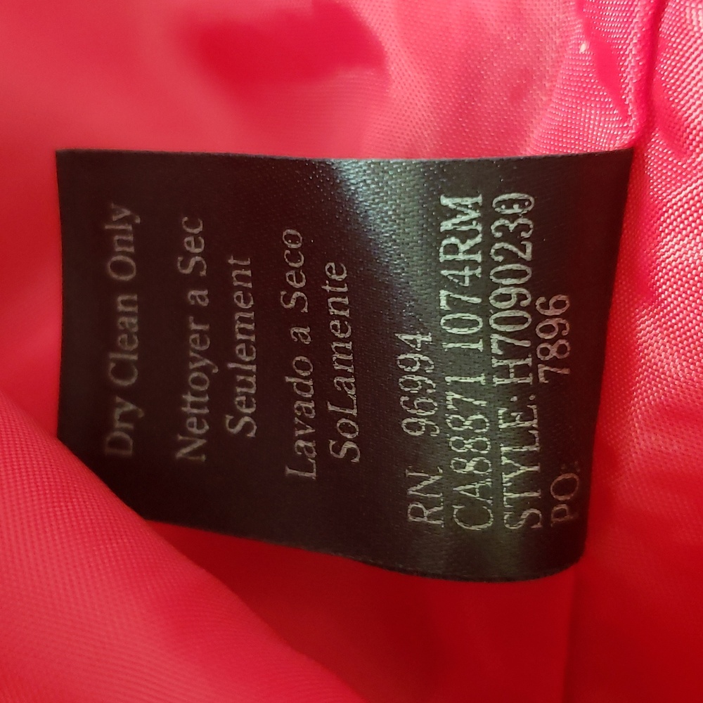 Y2K HALSTON LIFESTYLE Red Pencil Skirt MEDIUM Minimalist Work Holiday Midi - Picture 13 of 16
